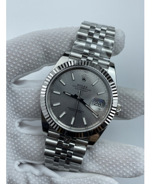 (준비완료/특급배송)NO.3384/롤렉스 데이저스트 126334 41미리 실버다이얼 바인덱스 QP공장