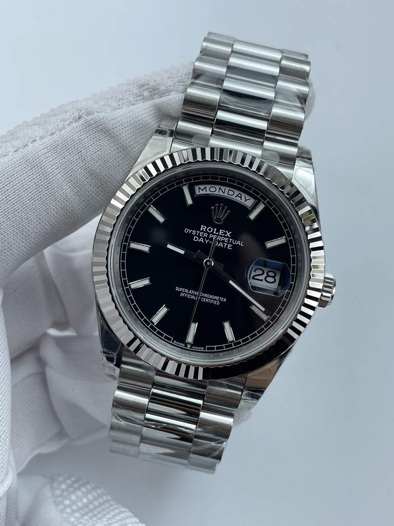 (준비완료/특급배송)NO.13420/VS공장 롤렉스 DayDate 40mm Flt SS/SS Blk/Stk VSF VS3255