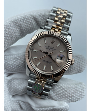 (준비완료/특급배송)NO.3474/롤렉스 데이저스트 126331 41미리 로즈골드 콤비 썬더스트 바인덱스 QP공장